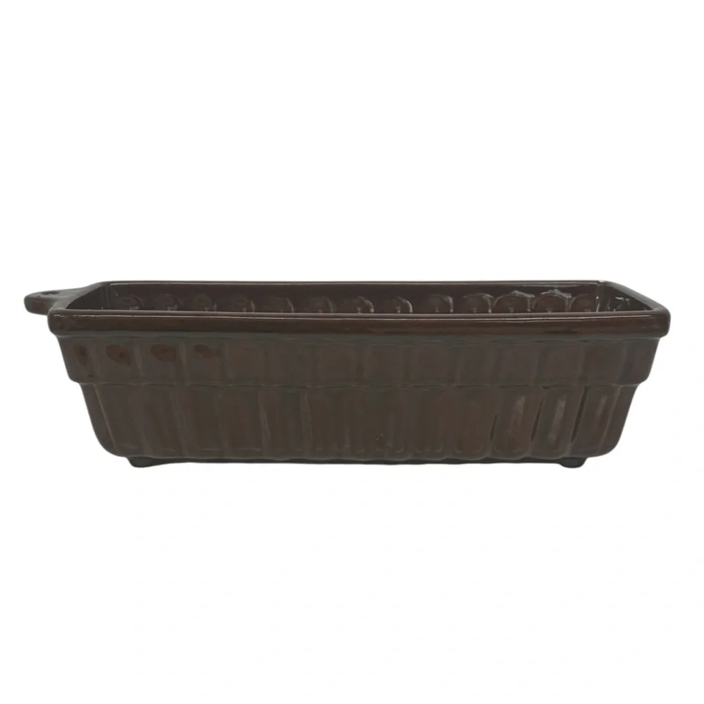 West Germany Brown Glazed Loaf Bread Baking Pan Mold #958-34 New 12.5